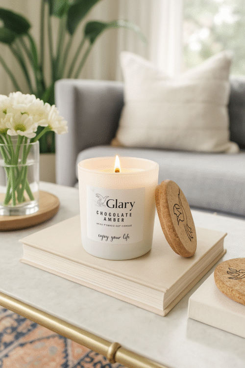 ChatGPT Image 2025-06-26 22_42_41 Žvakė „MAGIJA“ - Chocolate Amber